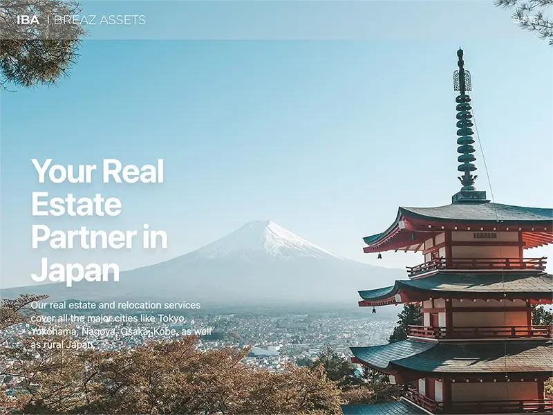 Breaz.jp - Website for a real estate agent in Japan