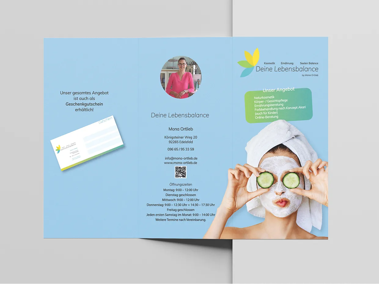 Tri-foldFlyer for Deine Lebensbalance