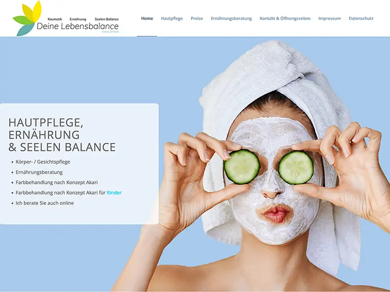 Deine Lebensbalance - Website for a wellness studio and coach